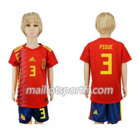 Maillot de Foot Espagne Pique 3 Enfant Domicile Coupe du monde 2018